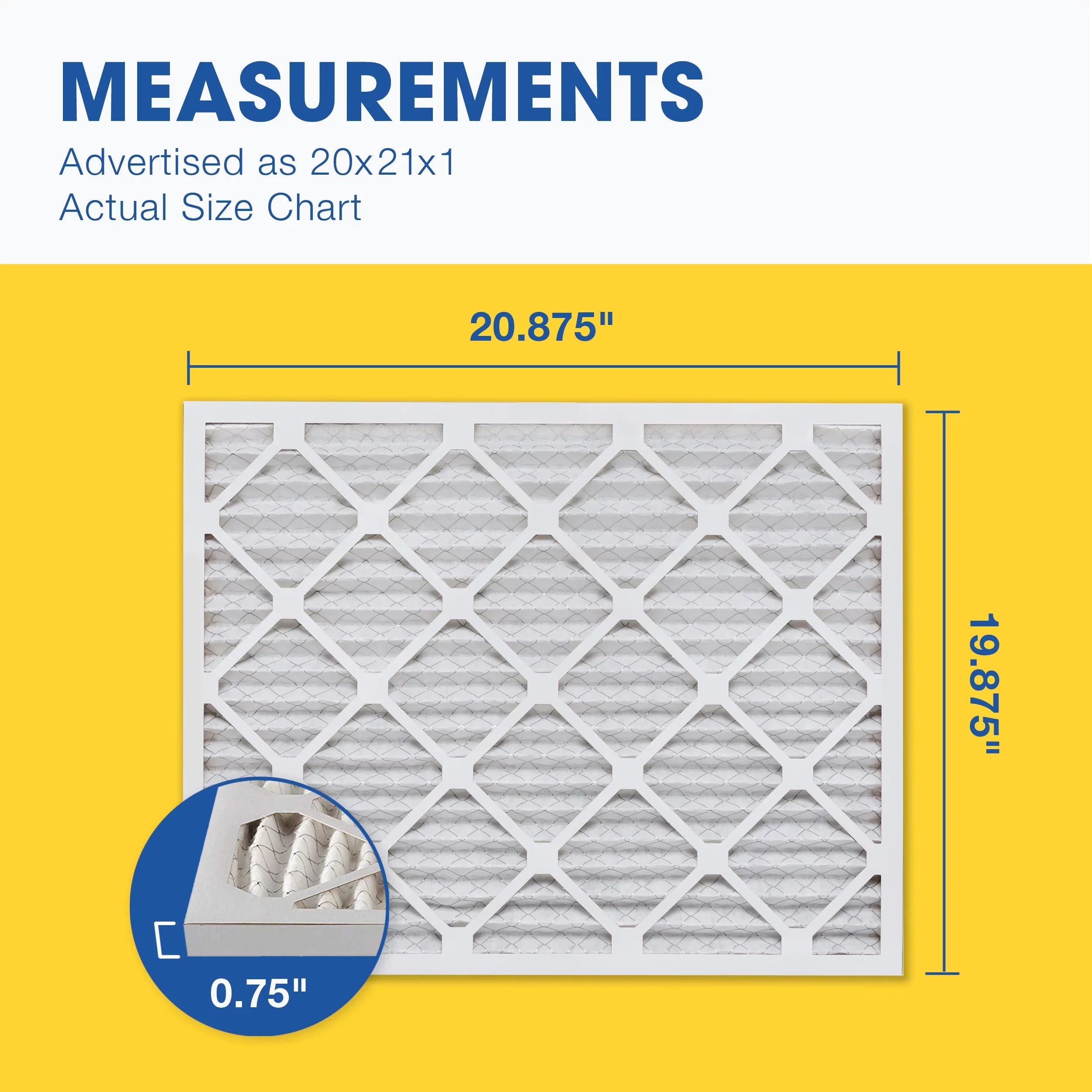 11 Filter, AC Pleated Furnace Aerostar Air Pack Filter, 20x21x1 6 Air MERV