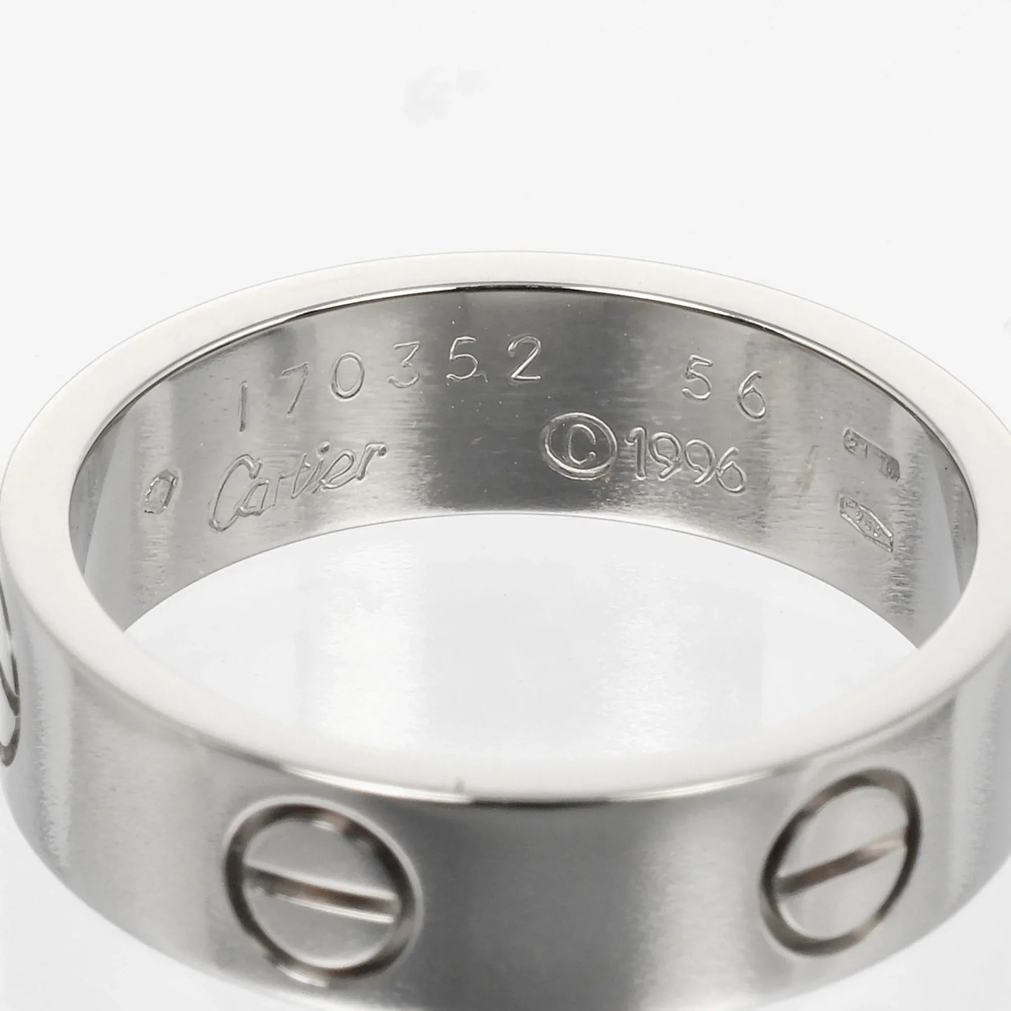 No. Gold Love (Good) Ring CARTIER Approx. 15 I122924022 Pre-Owned Cartier White WG 7.9g K18
