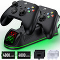 Charger DinoFire Charging with Xbox Rechargeable X|S/Xbox for Battery Packs, Station Xbox Series one/Elite Xbox Series Controller Controller 2x4800mWh X