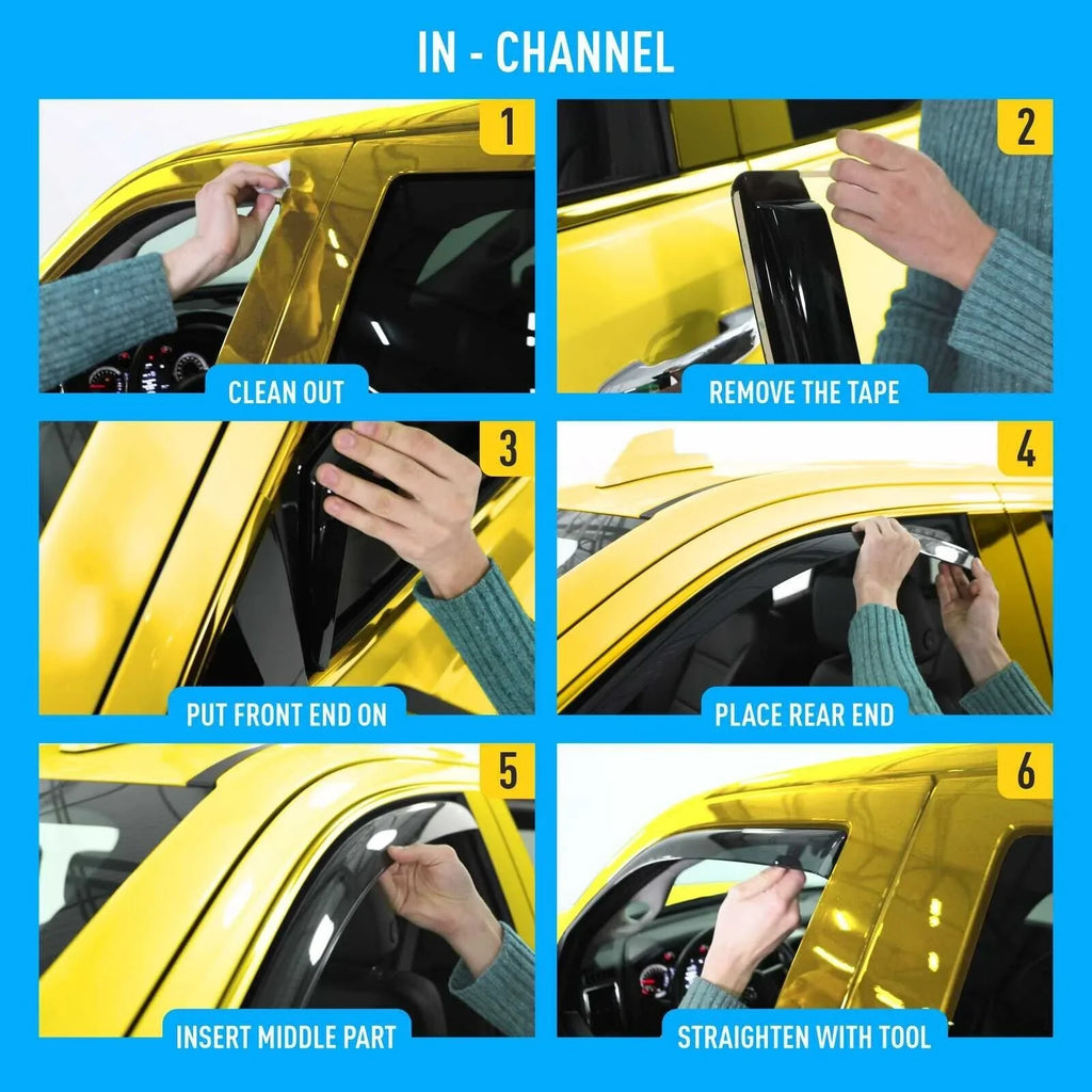 AEROGUYS Rain Outback In-Channel Car Visors, Extra Guards Fit Visors Window Vent Deflectors, Accessories Wind Visors, AG0268 Durable Window 4pcs. 2020-2024, - Subaru Deflectors Sun for