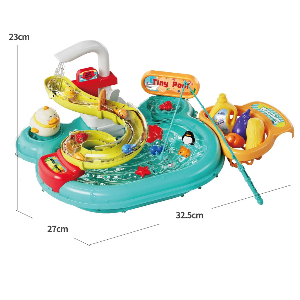 Play Slide Toddler Kitchen 180°Rotatable Pretend A Pretend Pretend Sink Dishwasher Arealer Role Kitchen 22pcs Kitchen Nebublu Role Sink articles,Play 2-in-1 Slide 2-in-1 Play Kitchen 22pcs Furnishing