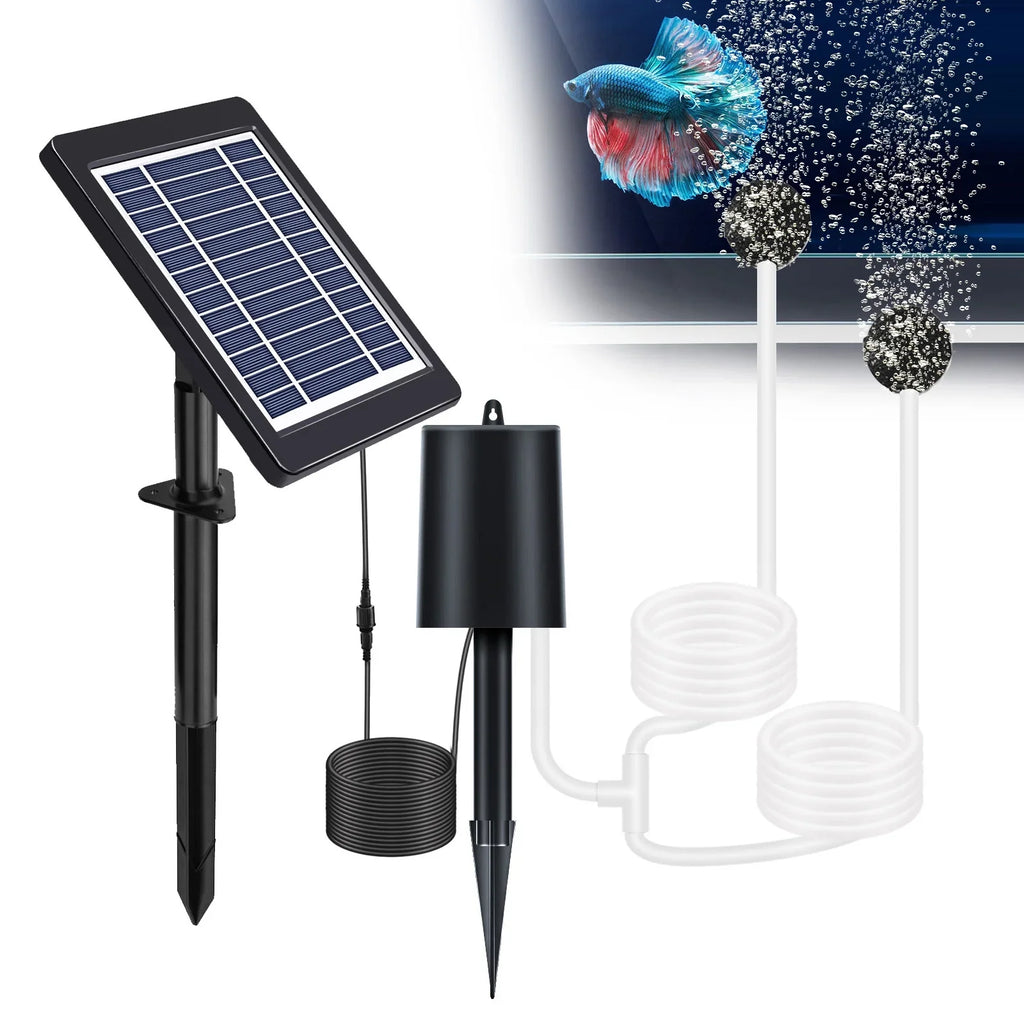 Powered Fishing moobody 3 Pond Solar Modes 4W, for Aerator Hydroponics Perfect Air Pump, Oxygenation Stock Pond with in