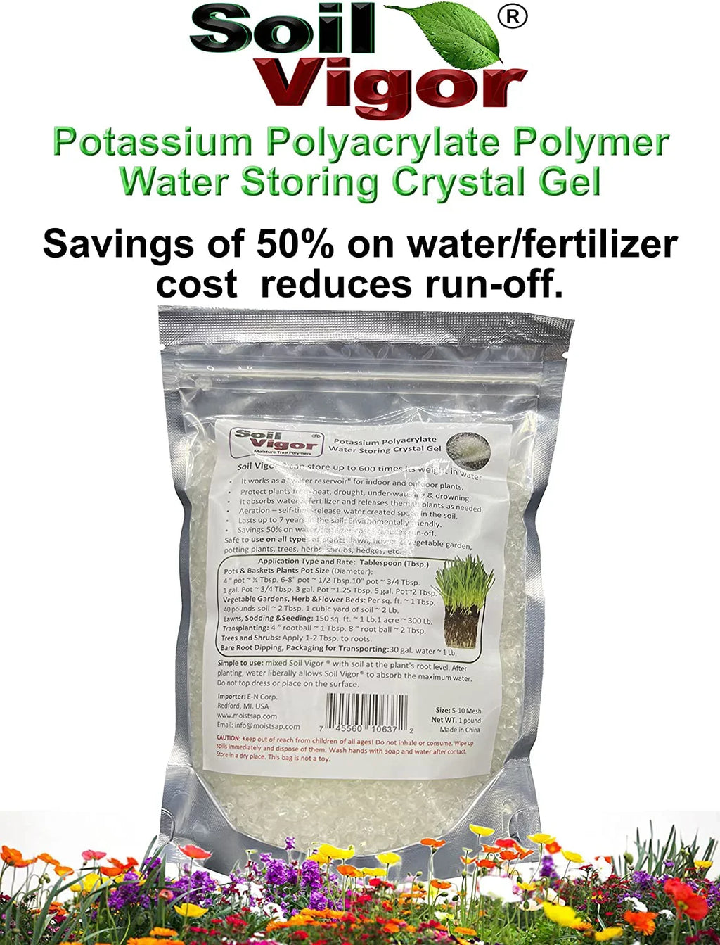 The ph 45 Pounds Soil Potassium Keep Regulate Plant Moisture Polyacrylate of and for