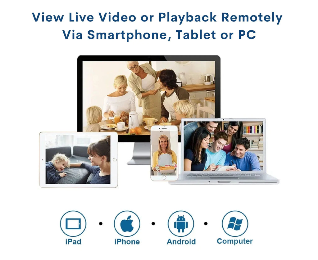 Digital HD TVI 2TB Drive Recorder Analog AHD CCTV DVR 8 Channel Evertech Video H.265 Hybrid CVI Security Hard