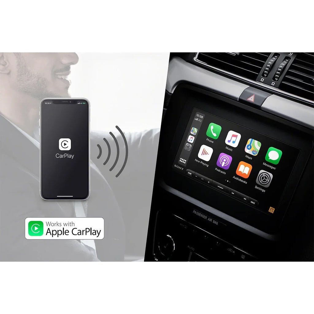 ES XAV-9000ES 6.75" Media Wireless High-Resolution and Auto Mobile Mobile with CarPlay Receiver Android