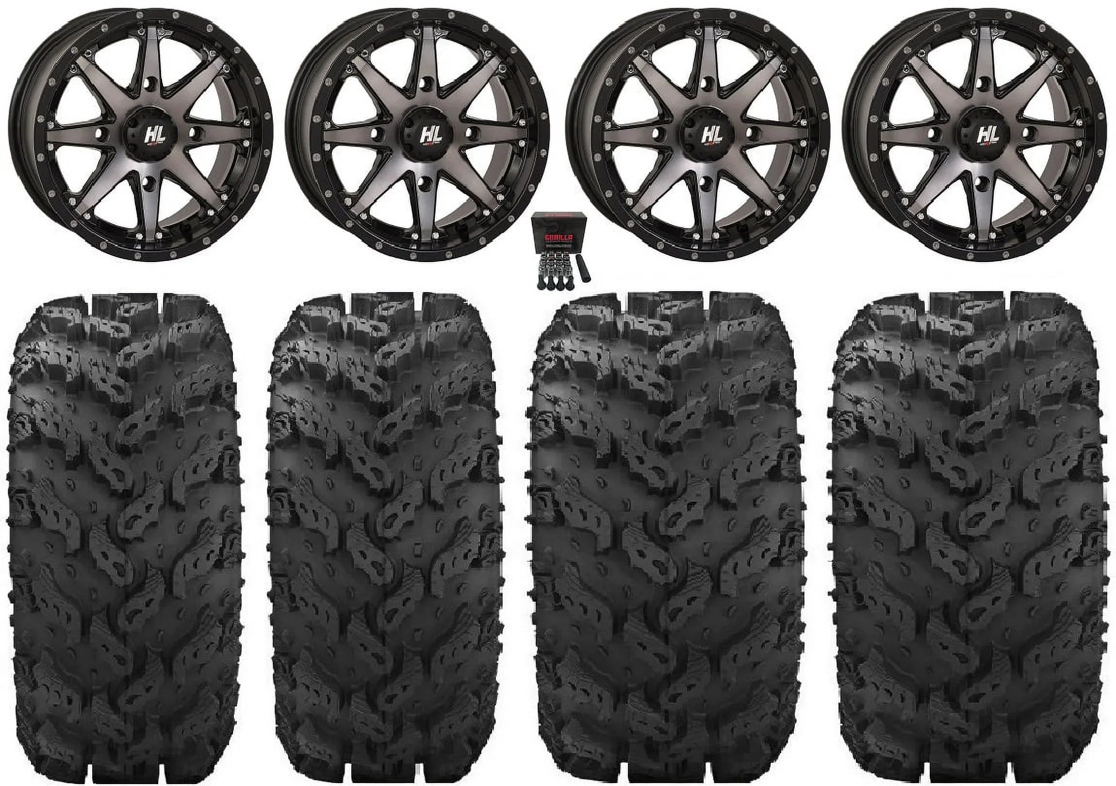 HL10 Reptile Defender Outlander 14" Lifter Renegade Maverick Can-Am 26" Tires Wheels High Commander Smoke