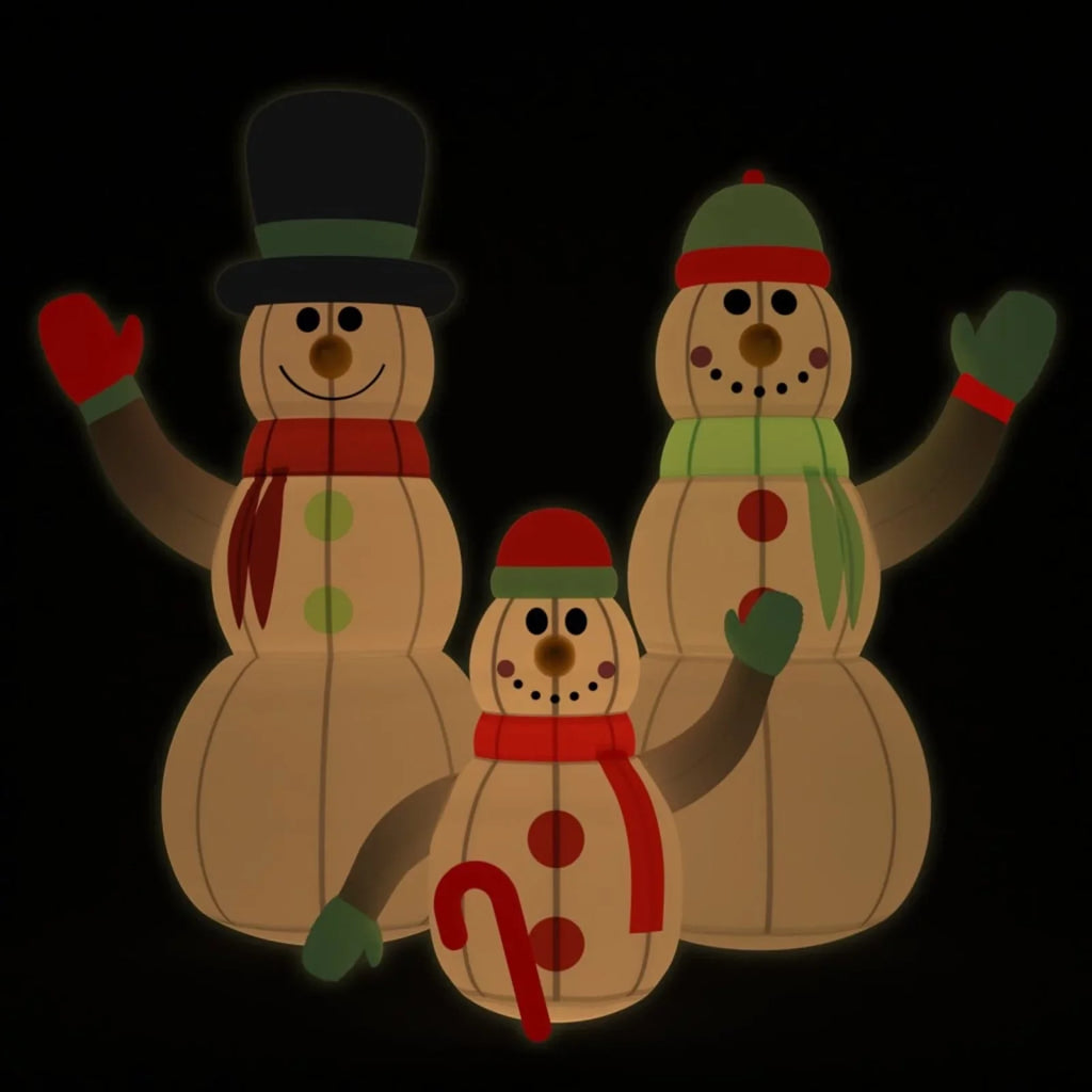 12 LEDs Snowman ft Family with Inflatable Aibecy